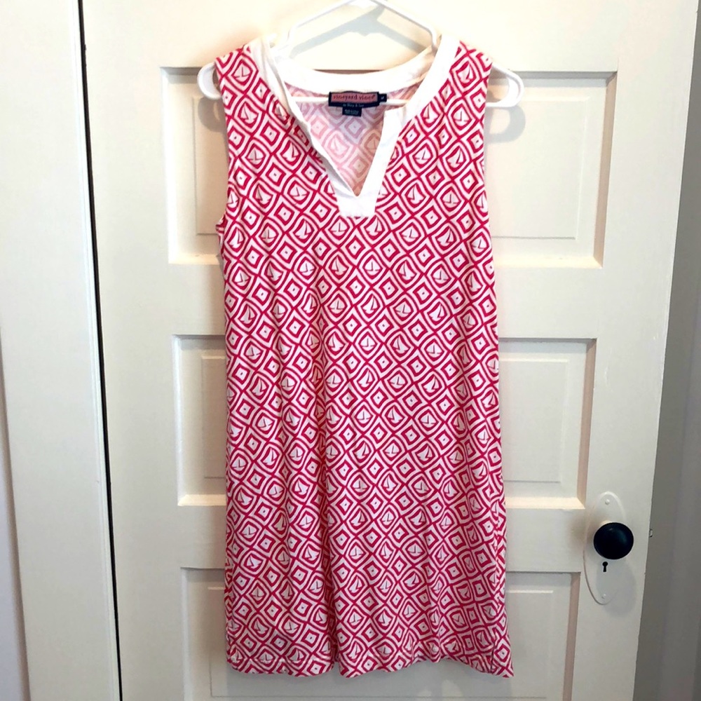 Vineyard Vines cotton sailboat print dress